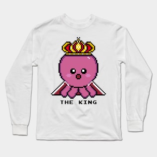 King Octopus, The Royal Pixelated Majesty Long Sleeve T-Shirt